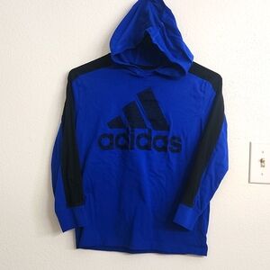 NWOT Boys Adidas Longsleeve Hooded Shirt Size S